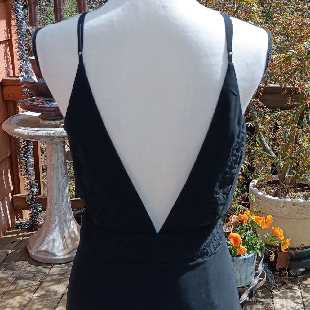 Ladakh Lace and Sheer Black Evening Dress Whimsigoth - Picture 16 of 16